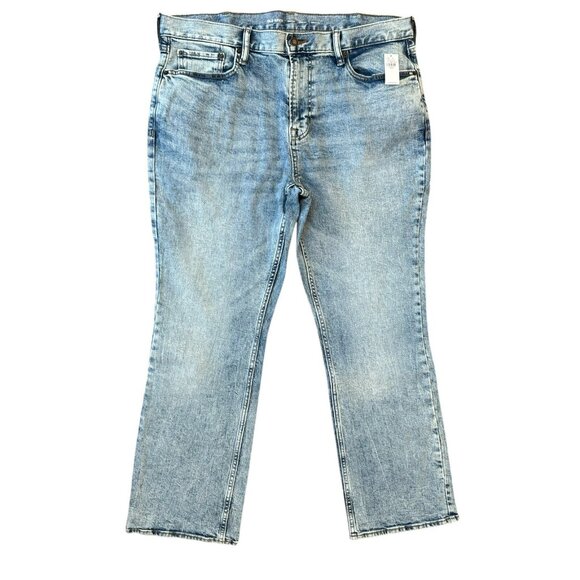 Old Navy Boot Cut Jeans Mens 38X30 Light Wash Mid Rise Stretch NWT - Picture 2 of 6